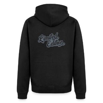 Limited Edition - Unisex Premium Organic Zip Hoodie - black - Back - Nico (187cm)