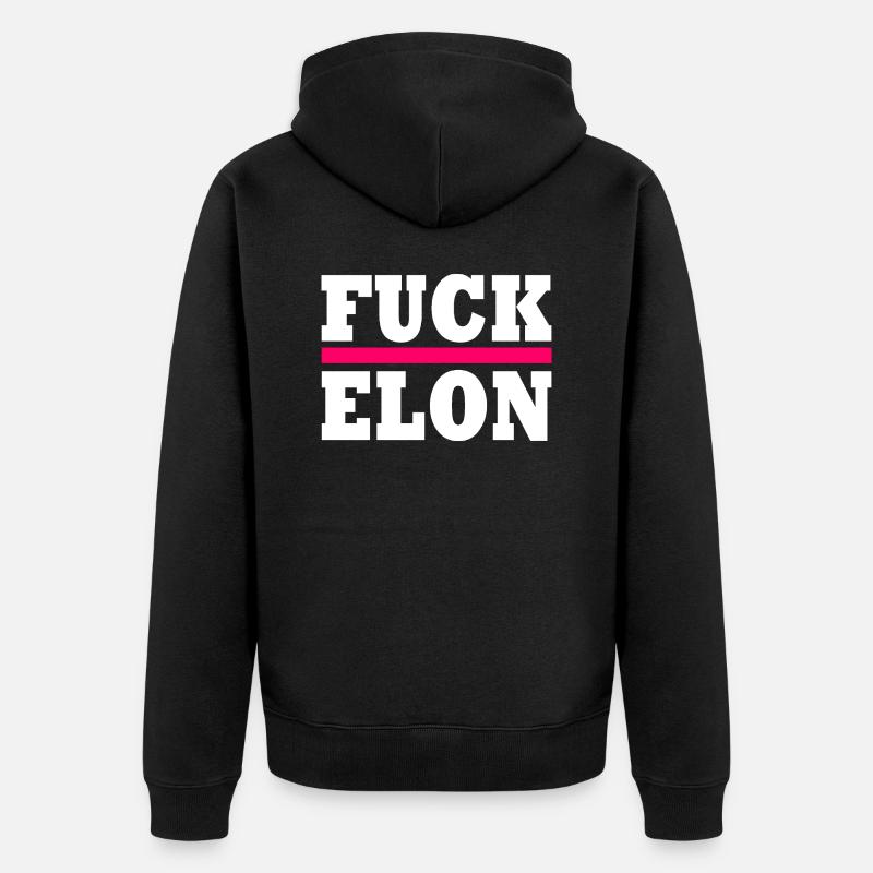 Fuck elon - Veste à capuche bio Premium Unisexe - noir