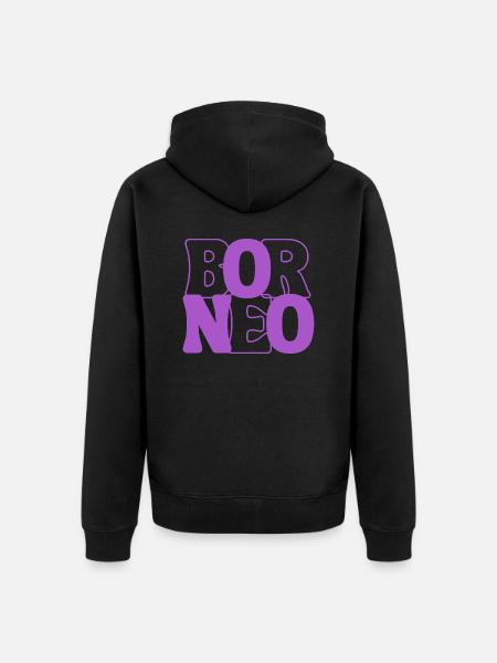 Borneo Indonesia - Unisex Premium Organic Zip Hoodie - black