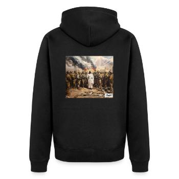 3ème guerre mondiale - Veste à capuche bio Premium Unisexe - noir - Dos - Nico (187cm)