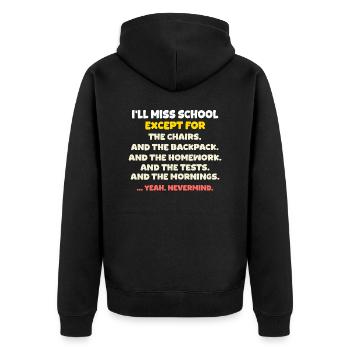 Last Day of School School Out for Summer Break - Unisex Premium Organic Zip Hoodie - black - Back - Nico (187cm)