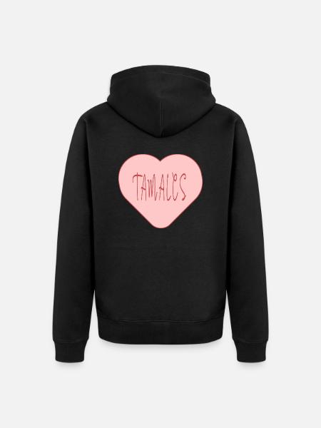 tamales love tamales time - Unisex Premium Organic Zip Hoodie - black