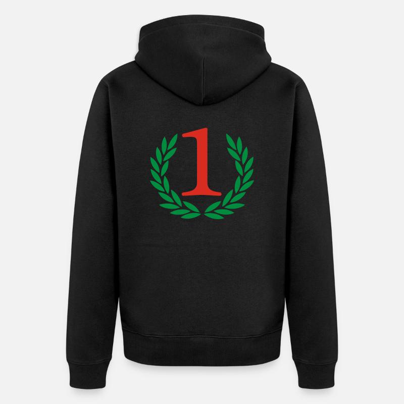 Sieger - Gewinner - Unisex Premium Bio Zip Hoodie - Schwarz