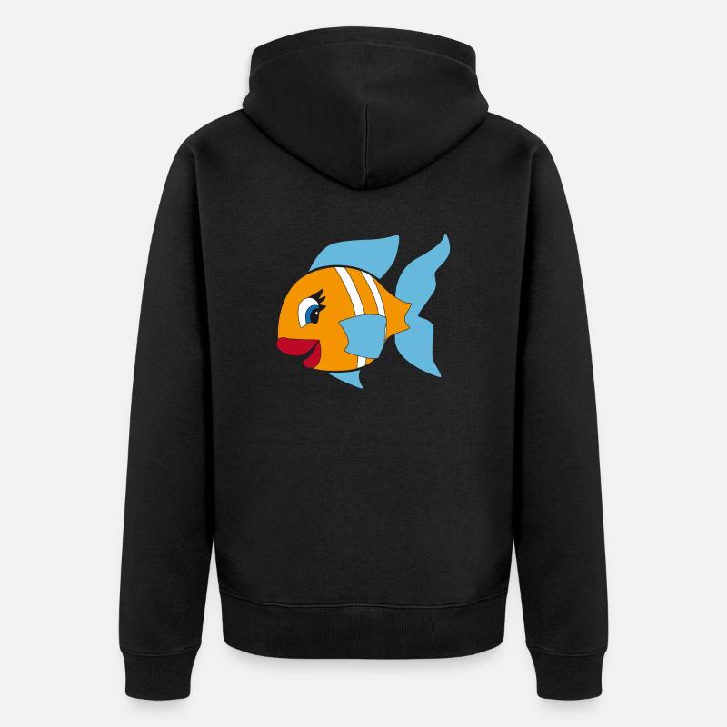 poisson - Veste à capuche bio Premium Unisexe - noir