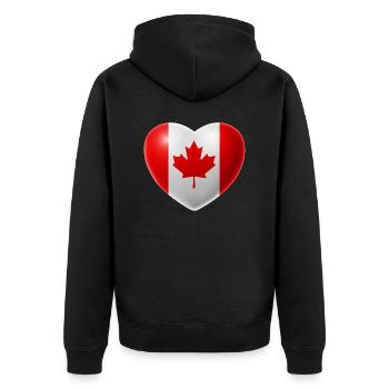 Coeur (Canada / Canada) - Veste à capuche bio Premium Unisexe - noir - Dos - Nico (187cm)