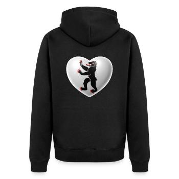 Coeur (Appenzell Rhodes-Intérieures) - Veste à capuche bio Premium Unisexe - noir - Dos - Nico (187cm)