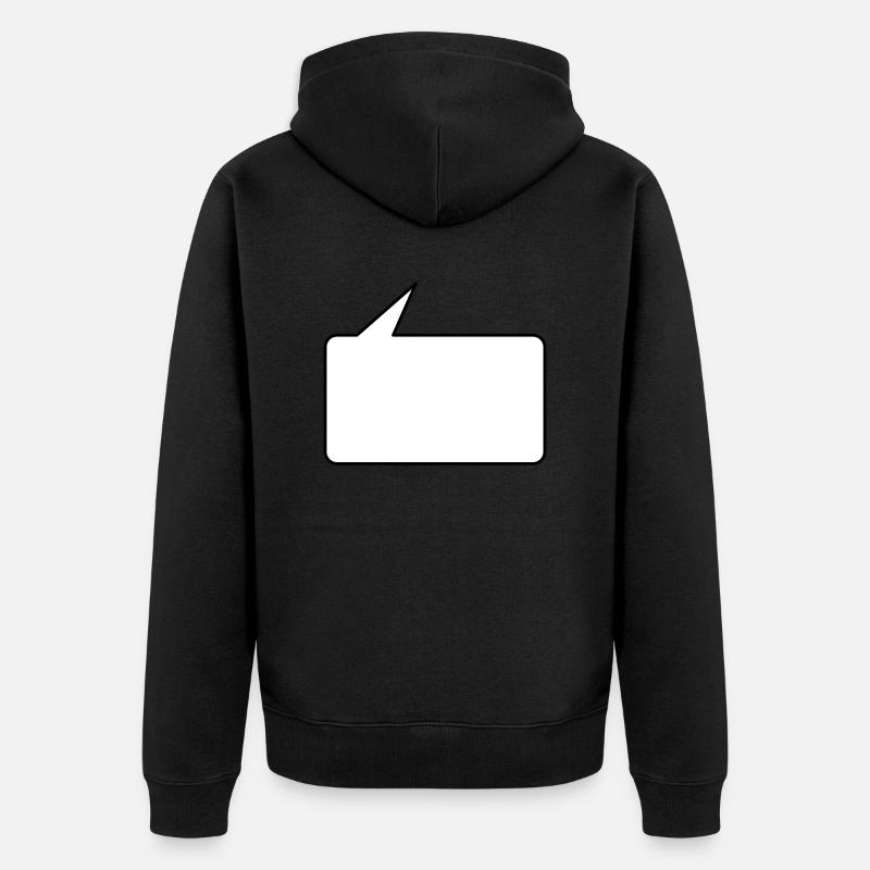 Sprechblase eckig klein 2c - Veste à capuche bio Premium Unisexe - noir
