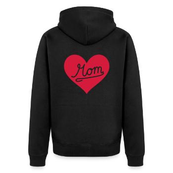 Le cœur de la mère - Veste à capuche bio Premium Unisexe - noir - Dos - Nico (187cm)