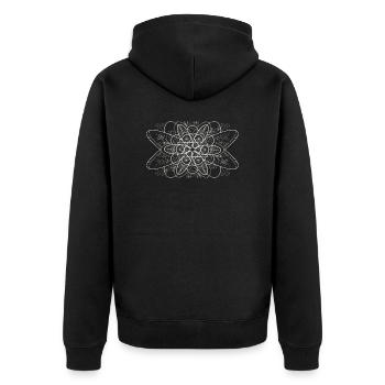 giométrie tribale - Veste à capuche bio Premium Unisexe - noir - Dos - Nico (187cm)