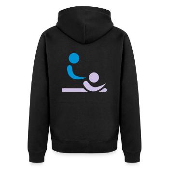 Physiothérapeute - Veste à capuche bio Premium Unisexe - noir - Dos - Nico (187cm)
