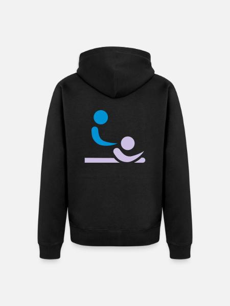 Physiotherapeut - Unisex Premium Bio Zip Hoodie - Schwarz