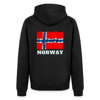 Norvège - Veste à capuche bio Premium Unisexe - noir - Dos - Nico (187cm)
