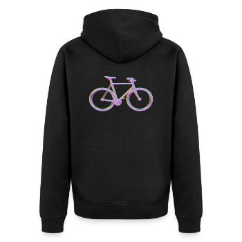 Vélos vélos de course cadeau été summer - Veste à capuche bio Premium Unisexe - noir - Dos - Nico (187cm)