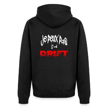 je peux pas j'ai drift - Veste à capuche bio Premium Unisexe - noir - Dos - Nico (187cm)