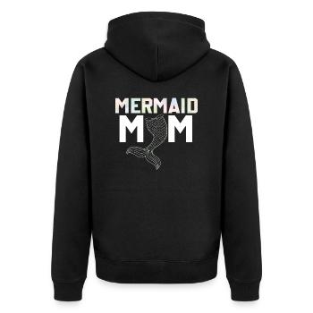 Sirène Maman Sirène Maman Maman Dire - Veste à capuche bio Premium Unisexe - noir - Dos - Nico (187cm)