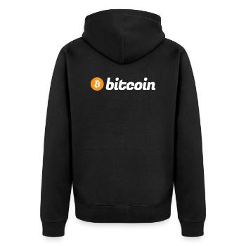 Bitcoin - Veste à capuche bio Premium Unisexe - noir - Dos - Nico (187cm)