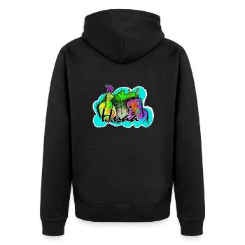 Weirdo Gang - Unisex Premium Organic Zip Hoodie - black - Back - Nico (187cm)