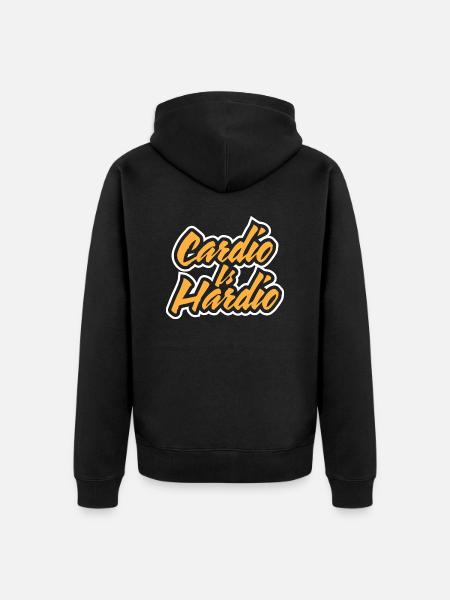 CARDIOO - Unisex Premium Bio Zip Hoodie - Schwarz