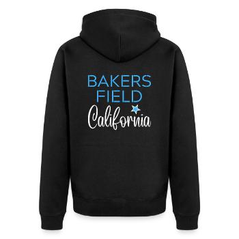 BAKERSFIELD California - Veste à capuche bio Premium Unisexe - noir - Dos - Nico (187cm)