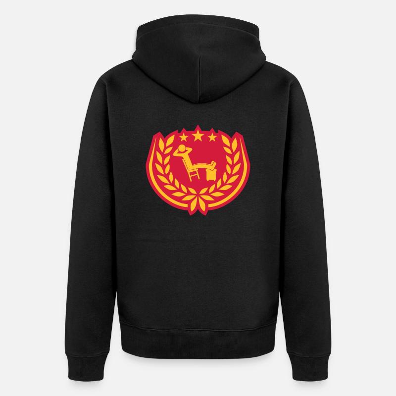 Laurel Wreath Man Icône détendue - Veste à capuche bio Premium Unisexe - noir