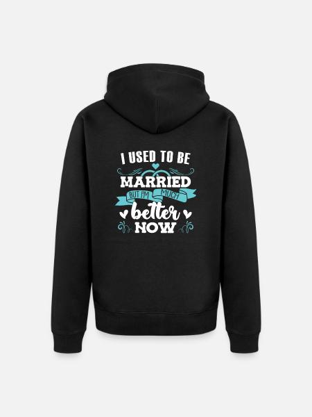 Women Divorced - Unisex Premium Organic Zip Hoodie - black