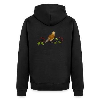 Oiseau - Veste à capuche bio Premium Unisexe - noir - Dos - Nico (187cm)