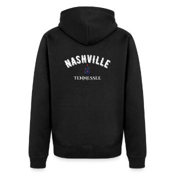 Nashville tennessee - Veste à capuche bio Premium Unisexe - noir - Dos - Nico (187cm)