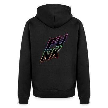 FUNK coloré - Veste à capuche bio Premium Unisexe - noir - Dos - Nico (187cm)