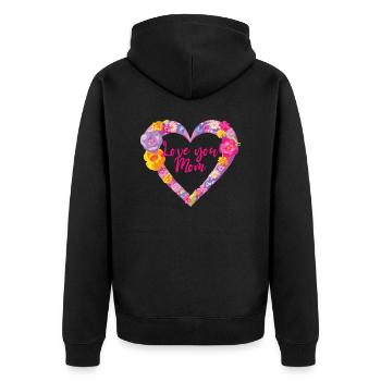 Cadeau de fête des mères Bébé maman maman maman Amour maman - Veste à capuche bio Premium Unisexe - noir - Dos - Nico (187cm)