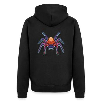 Araignée colorée en plusieurs couleurs - Veste à capuche bio Premium Unisexe - noir - Dos - Nico (187cm)