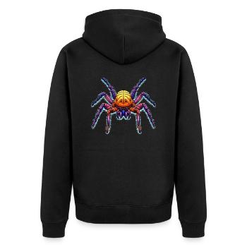 Animal comme araignée domestique colorée et colorée - Veste à capuche bio Premium Unisexe - noir - Dos - Nico (187cm)