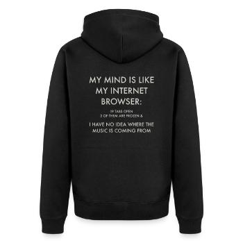 MON - Veste à capuche bio Premium Unisexe - noir - Dos - Nico (187cm)