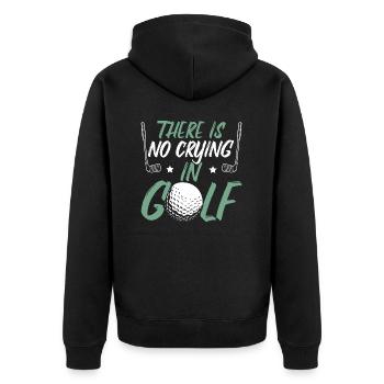 Il n’y a pas de pleurs au golf - Veste à capuche bio Premium Unisexe - noir - Dos - Nico (187cm)