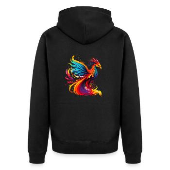 Phénix - Veste à capuche bio Premium Unisexe - noir - Dos - Nico (187cm)