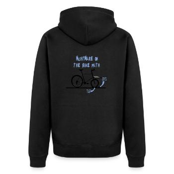 Cauchemar du vélo cargo, vélo cargo, vélo électrique - Veste à capuche bio Premium Unisexe - noir - Dos - Nico (187cm)
