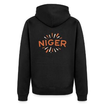 Niger - Veste à capuche bio Premium Unisexe - noir - Dos - Nico (187cm)