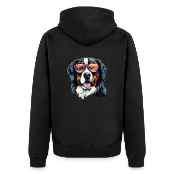 Bouvier bernois Cool - Bouvier bernois - Veste à capuche bio Premium Unisexe - noir - Dos - Nico (187cm)