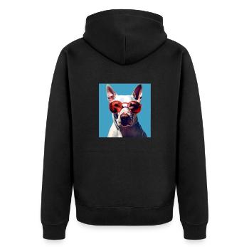 Bull Terrier Cool - Bull Terrier Chien - Veste à capuche bio Premium Unisexe - noir - Dos - Nico (187cm)