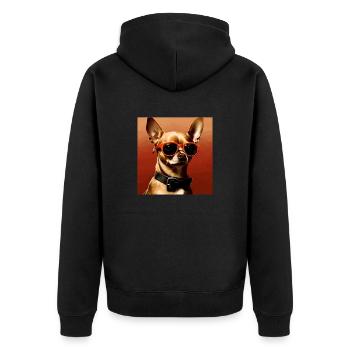 Chihuahua Cool - Chihuahua Chien - Veste à capuche bio Premium Unisexe - noir - Dos - Nico (187cm)