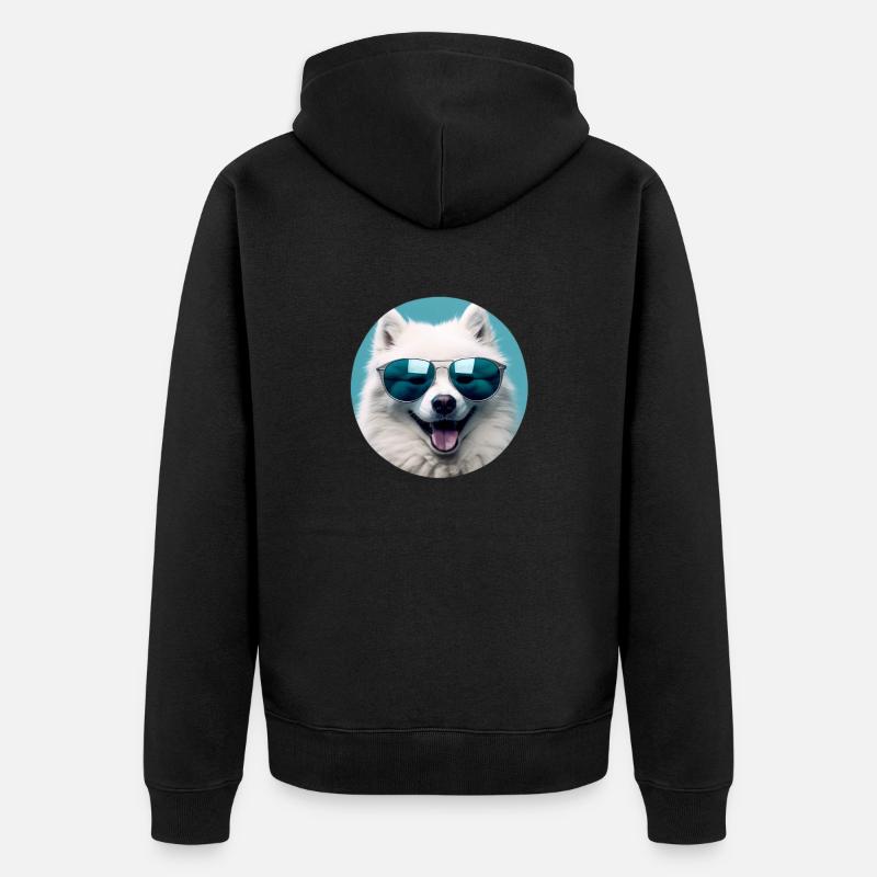 Samoyède Cool - Chien Samoyède - Veste à capuche bio Premium Unisexe - noir