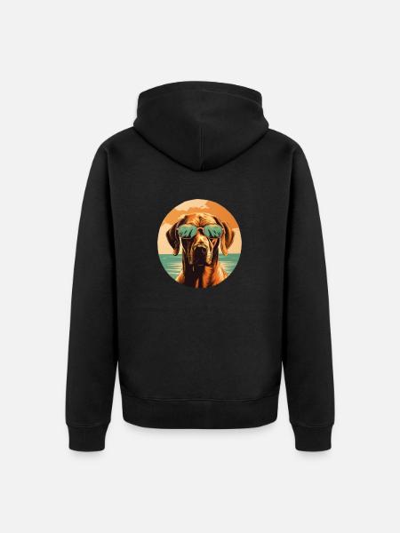 Rhodesian Ridgeback Cool - Rhodesian Ridgeback - Unisex Premium Organic Zip Hoodie - black