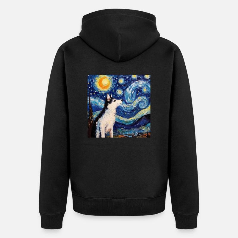 Husky Nuit étoilée - Veste à capuche bio Premium Unisexe - noir