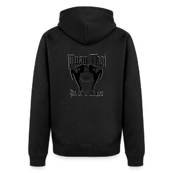 Kickboxing Muay Thaï - Veste à capuche bio Premium Unisexe - noir - Dos - Nico (187cm)