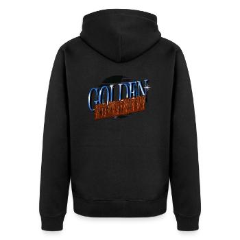 Statement Bach Dog Paw Bday Bull Terrier - Unisex Premium Organic Zip Hoodie - black - Back - Nico (187cm)