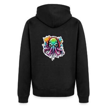 Cthulhu / Démon / Fantastique / Horreur / Tentacule - Veste à capuche bio Premium Unisexe - noir - Dos - Nico (187cm)