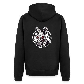 Kangaroo / Animal / Australia / Marsupial / Outback - Unisex Premium Organic Zip Hoodie - black - Back - Nico (187cm)