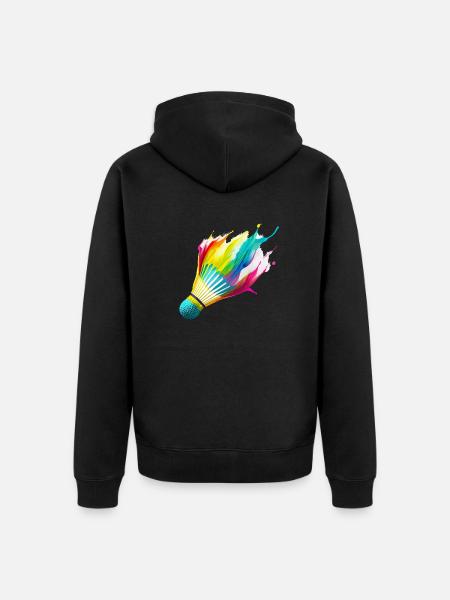 Badminton - Unisex Premium Organic Zip Hoodie - black