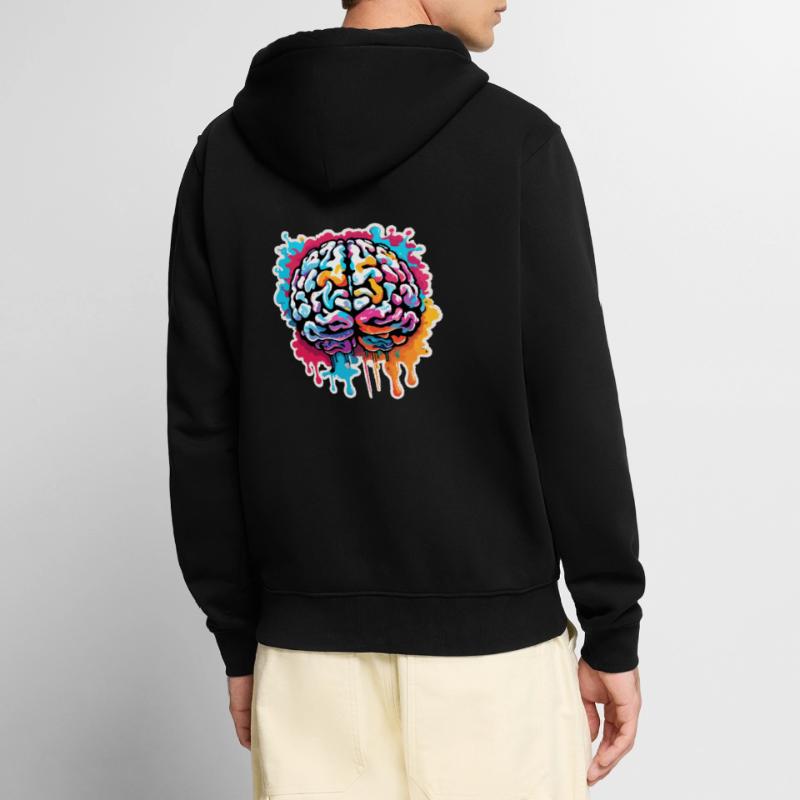 Brain / Knowledge / Intelligence / Clever / Thinking Unisex Premium Organic Zip Hoodie