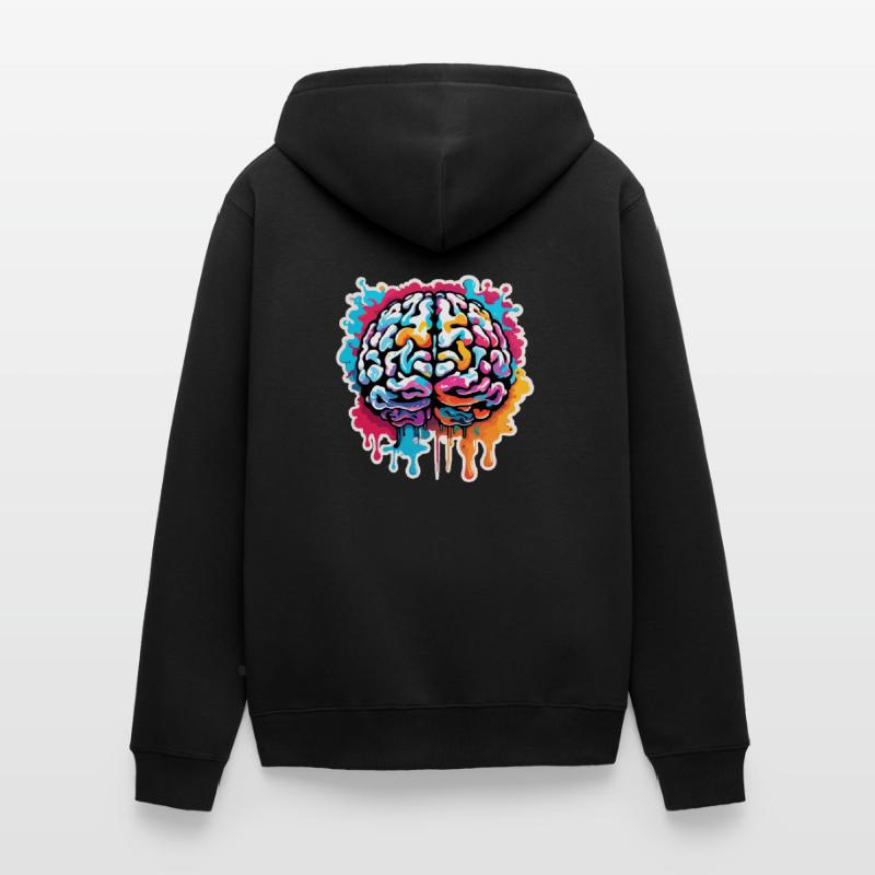 Brain / Knowledge / Intelligence / Clever / Thinking Unisex Premium Organic Zip Hoodie