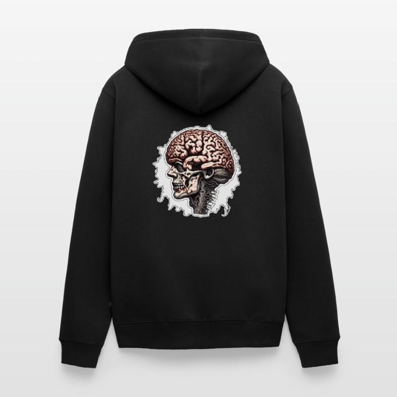 Brain / Knowledge / Intelligence / Clever / Thinking Unisex Premium Organic Zip Hoodie